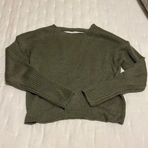 Olive cropped sweater